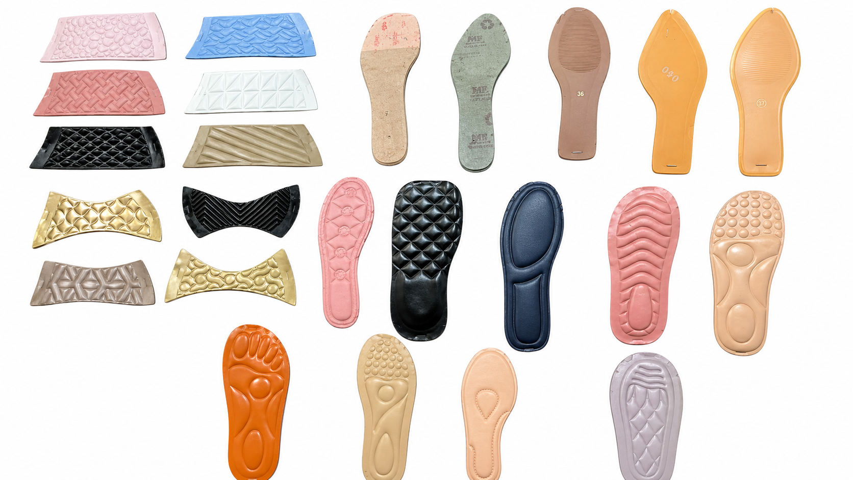 Precision die cutting of rubber soles